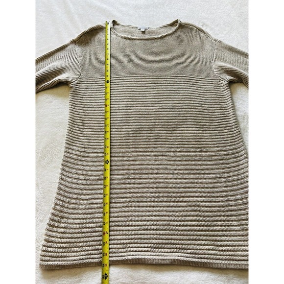 J Jill Womens Knit Silk Wool Blend Long Sleeve Boat Neck Beige Sweater Sz XL - Picture 9 of 16